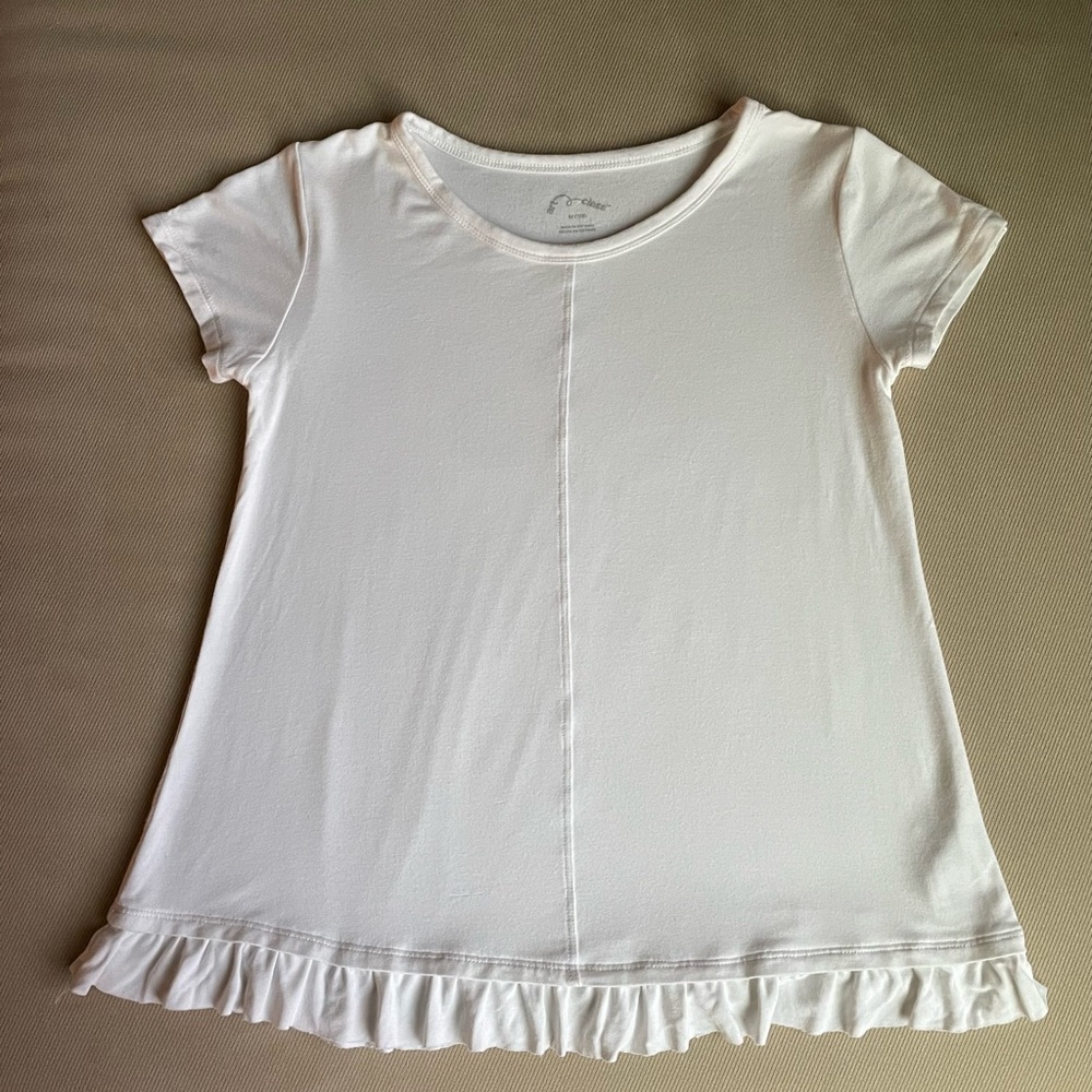 Art Class White Ruffle Shirt Girls Size Medium
